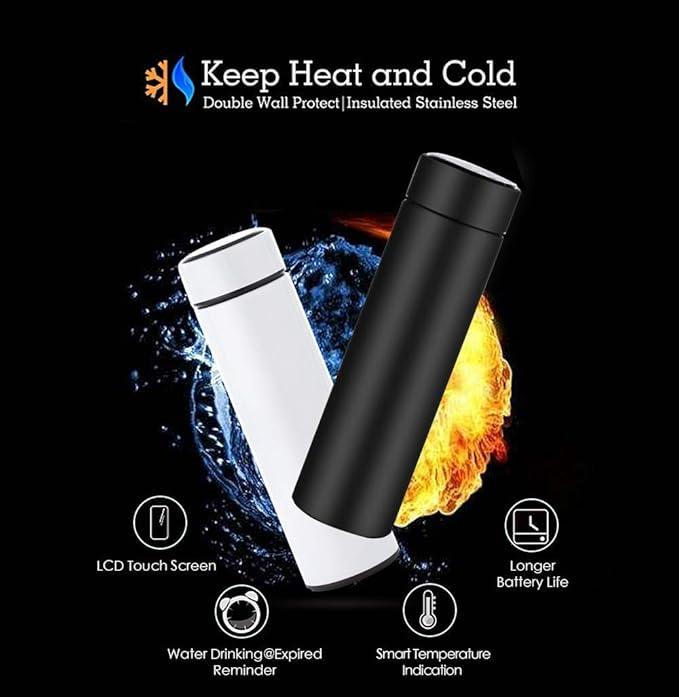 Smart Temperature Display Water Bottle Stainless Steel