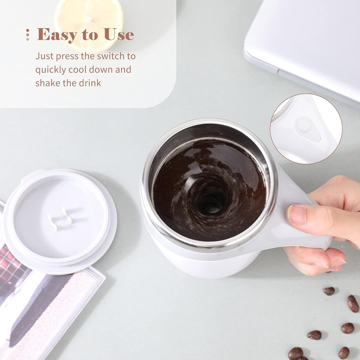 Self-Stirring Mug With Lid 380mL