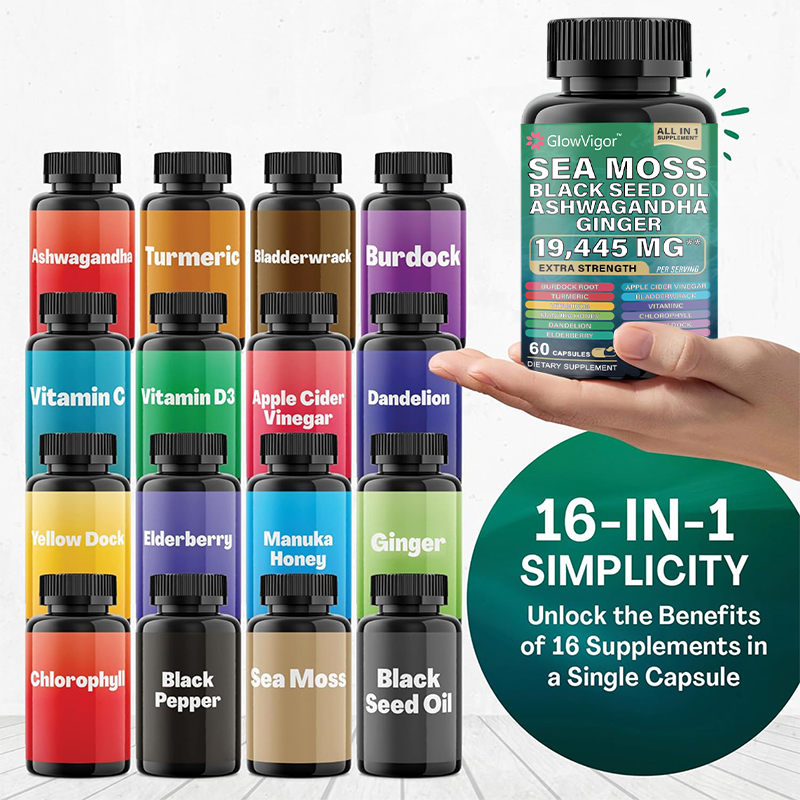 Dynamic Vitality Bundle - Sea Moss Multivitamin &amp; Power Combo with Highly Potent Herbal Ingredients
