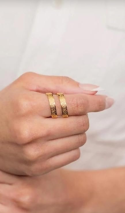 Ayatul Kursi Rings 18K Gold-Plated