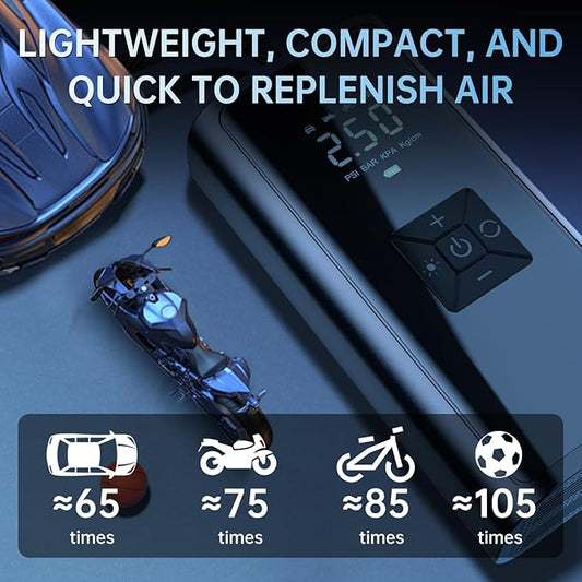 Rechargeable Air Compressor Tire Inflator Pump 150 PSI