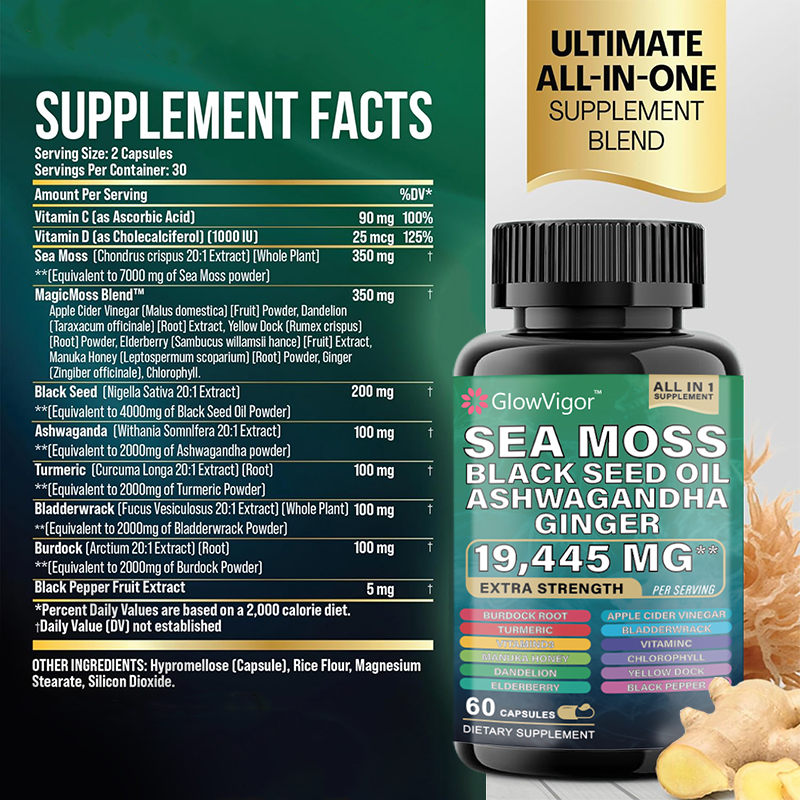 Dynamic Vitality Bundle - Sea Moss Multivitamin &amp; Power Combo with Highly Potent Herbal Ingredients