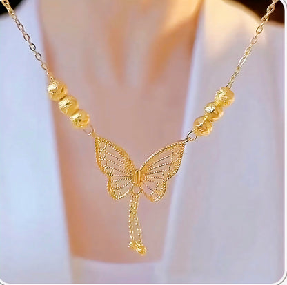 Gold Plated Butterfly Necklace