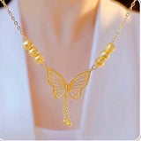 Gold Plated Butterfly Necklace
