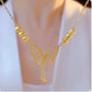 Gold Plated Butterfly Necklace