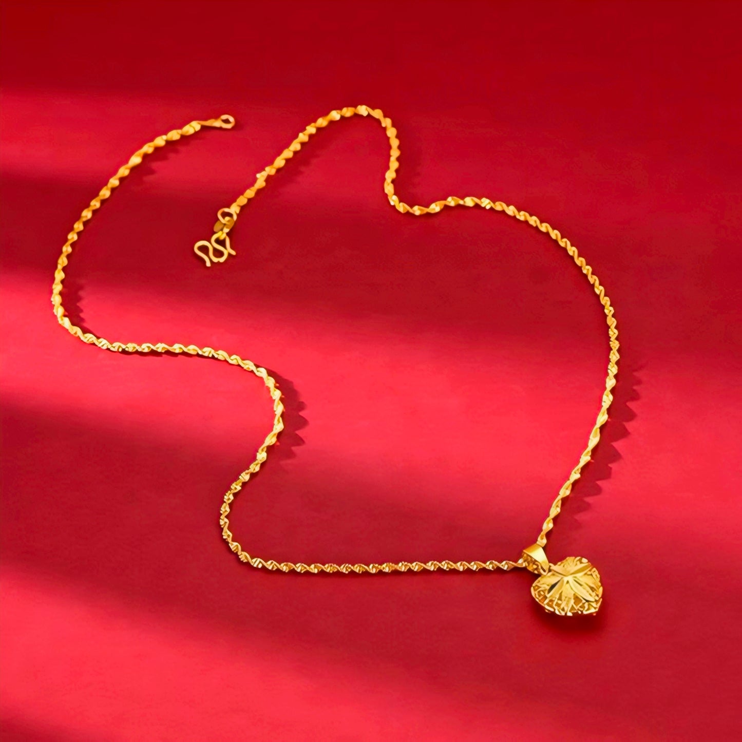 Heart Necklace 24K Gold-Plated